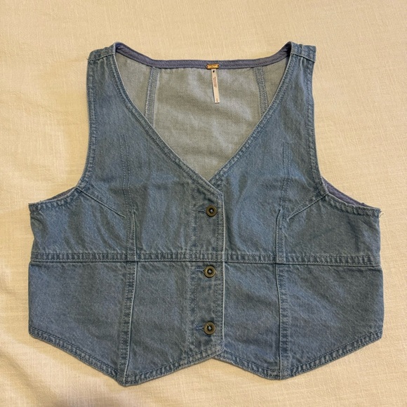 Free People Scout Denim Vest - Picture 3 of 9